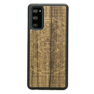 Drewniane Etui na Samsung Galaxy S20 FE KALENDARZ AZTECKI LIMBA
