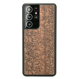 Drewniane Etui na Samsung Galaxy S21 Ultra LIŚCIE JABŁOŃ