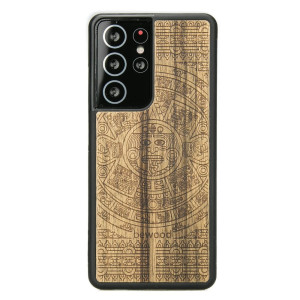Drewniane Etui na Samsung Galaxy S21 Ultra KALENDARZ AZTECKI LIMBA