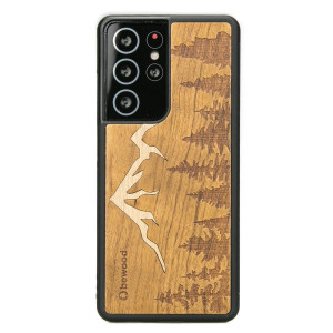 Drewniane Etui na Samsung Galaxy S21 Ultra GÓRY IMBUIA