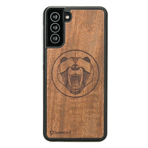 Drewniane Etui na Samsung Galaxy S21 Plus NIEDŹWIEDŹ MERBAU