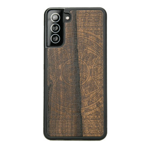 Drewniane Etui na Samsung Galaxy S21 Plus KALENDARZ AZTECKI ZIRICOTE
