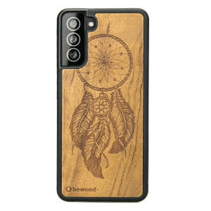 Drewniane Etui na Samsung Galaxy S21 ŁAPACZ SNÓW IMBUIA