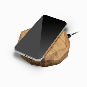Ładowarka indukcyjna Bewood Geometryczna QI 15W Dąb