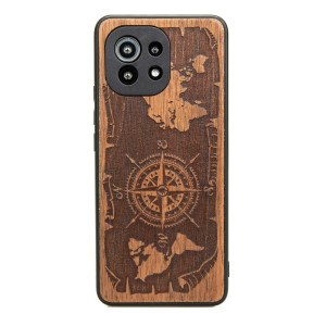 Drewniane Etui Xiaomi Mi 11 RóżA WIATRÓW MERBAU