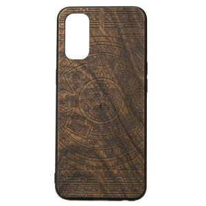Drewniane Etui OPPO Reno 4 KALENDARZ AZTECKI ZIRICOTE