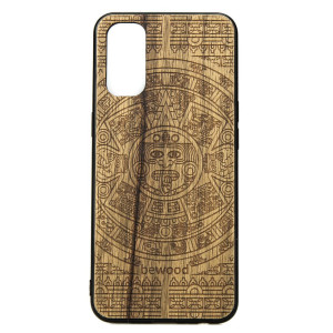 Drewniane Etui OPPO Reno 4 KALENDARZ AZTECKI LIMBA