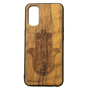 Drewniane Etui OPPO Reno 4 HAMSA IMBUIA