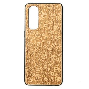 Drewniane Etui OPPO Reno 4 Pro 5G KWIATY POLNE ANIEGRE