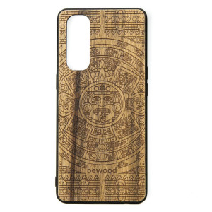 Drewniane Etui OPPO Reno 4 Pro 5G KALENDARZ AZTECKI LIMBA