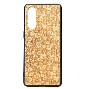 Drewniane Etui OPPO Reno 3 Pro KWIATY POLNE ANIEGRE
