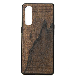 Drewniane Etui OPPO Reno 3 Pro KALENDARZ AZTECKI ZIRICOTE