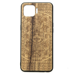 Drewniane Etui OPPO Reno 4 Lite KALENDARZ AZTECKI LIMBA