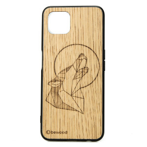 Drewniane Etui OPPO Reno 4 Z WILK DĄB