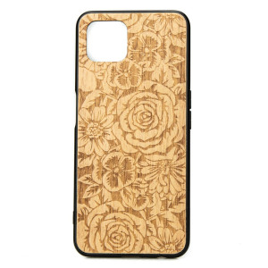 Drewniane Etui OPPO Reno 4 Z RóżE ANIEGRE