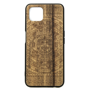 Drewniane Etui OPPO Reno 4 Z KALENDARZ AZTECKI LIMBA