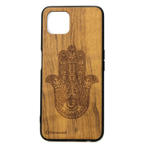 Drewniane Etui OPPO Reno 4 Z HAMSA IMBUIA