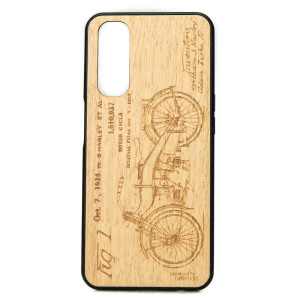 Drewniane Etui Realme 7 HARLEY PATENT ANIEGRE