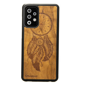 Drewniane Etui na Samsung Galaxy A52/A52s 5G ŁAPACZ SNÓW IMBUIA