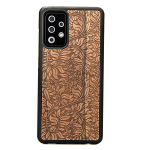 Drewniane Etui na Samsung Galaxy A52/A52s 5G LIŚCIE JABŁOŃ