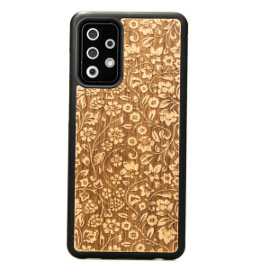 Drewniane Etui na Samsung Galaxy A52/A52s 5G KWIATY POLNE ANIEGRE