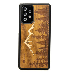 Drewniane Etui na Samsung Galaxy A52/A52s 5G GÓRY IMBUIA