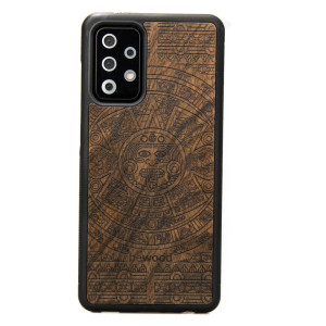 Drewniane Etui na Samsung Galaxy A72 5G KALENDARZ AZTECKI ZIRICOTE