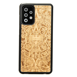 Drewniane Etui na Samsung Galaxy A72 5G KALENDARZ AZTECKI ANIEGRE
