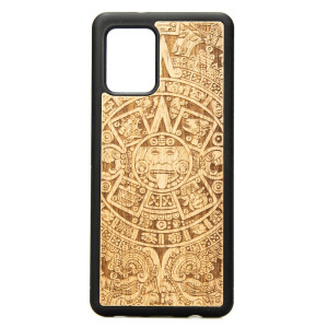 Drewniane Etui na Samsung Galaxy A42 5G KALENDARZ AZTECKI ANIEGRE