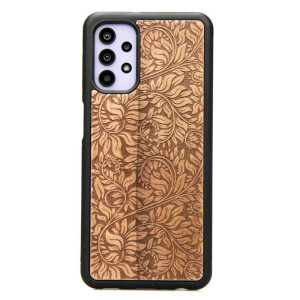 Drewniane Etui na Samsung Galaxy A32 5G LIŚCIE JABŁOŃ