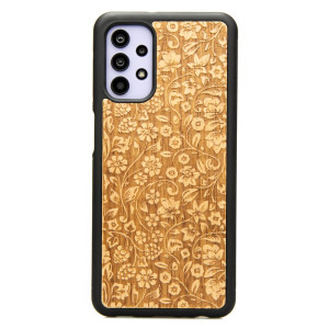 Drewniane Etui na Samsung Galaxy A32 5G KWIATY POLNE ANIEGRE
