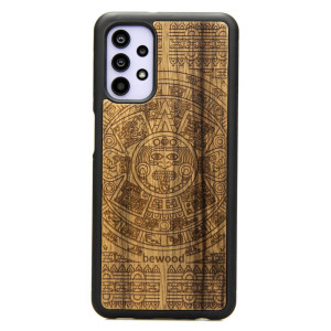 Drewniane Etui na Samsung Galaxy A32 5G KALENDARZ AZTECKI LIMBA