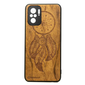 Drewniane Etui Xiaomi Redmi Note 10 ŁAPACZ SNÓW IMBUIA