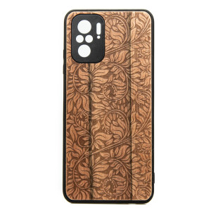 Drewniane Etui Xiaomi Redmi Note 10 LIŚCIE JABŁOŃ