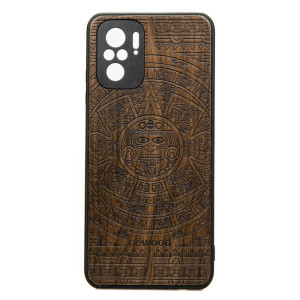 Drewniane Etui Xiaomi Redmi Note 10 KALENDARZ AZTECKI ZIRICOTE
