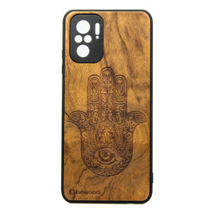 Drewniane Etui Xiaomi Redmi Note 10 HAMSA IMBUIA