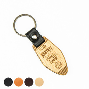 Drewniany Brelok Leather Journey Aniegre