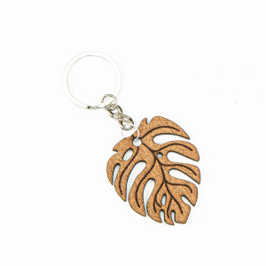 Drewniany Brelok Basic Monstera Merbau
