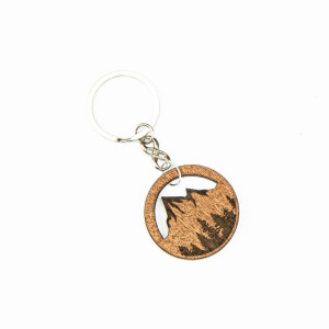 Drewniany Brelok Basic Góry Merbau