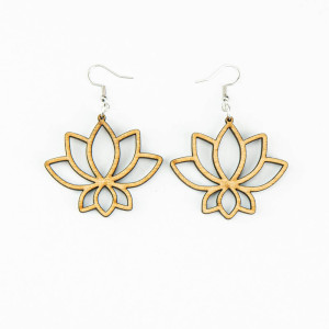 Drewniane kolczyki LOTUS Aniegre