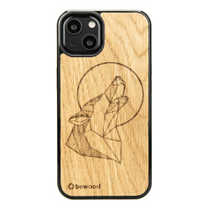Drewniane Etui na iPhone 13 WILK DĄB