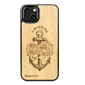 Drewniane Etui na iPhone 13 KOTWICA DĄB