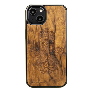 Drewniane Etui na iPhone 13 HAMSA IMBUIA