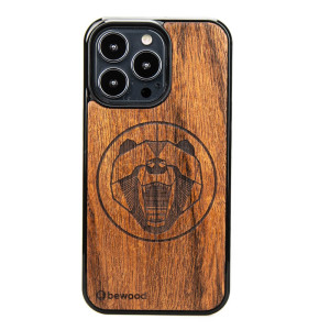 Drewniane Etui na iPhone 13 Pro NIEDŹWIEDŹ MERBAU