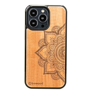Drewniane Etui na iPhone 13 Pro MANDALA JABŁOŃ