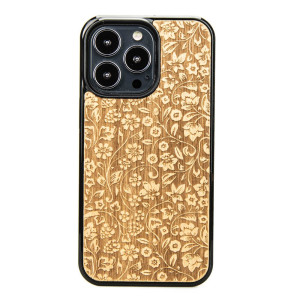 Drewniane Etui na iPhone 13 Pro KWIATY POLNE ANIEGRE