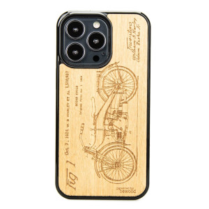 Drewniane Etui na iPhone 13 Pro HARLEY PATENT ANIEGRE