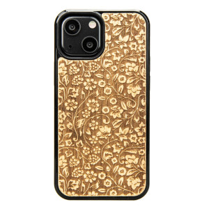 Drewniane Etui na iPhone 13 Mini KWIATY POLNE ANIEGRE