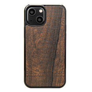 Drewniane Etui na iPhone 13 Mini KALENDARZ AZTECKI ZIRICOTE