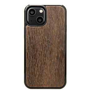Drewniane Etui na iPhone 13 Mini DĄB WĘDZONY